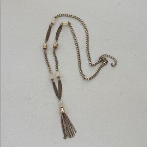 Chico’s Necklace Long Gold Tone